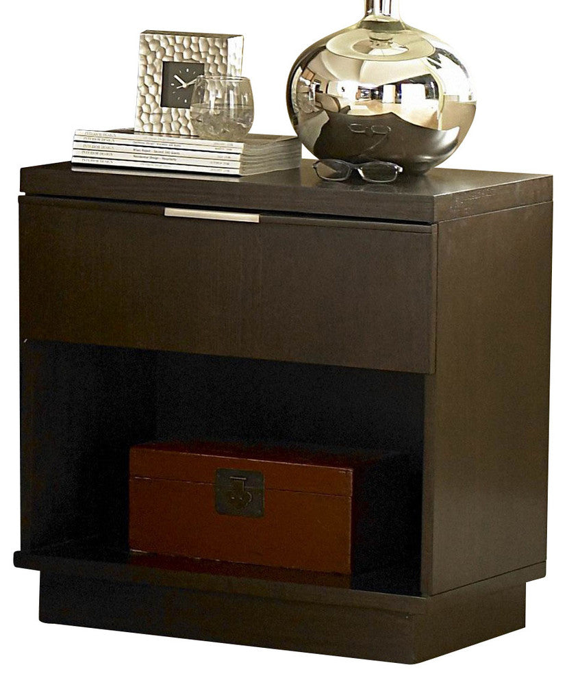 Homelegance Cologne 26 Inch Nightstand in Smoky Brown