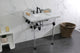 Kingston Brass LMS3030MASQ0 30" Carrara Marble Console Sink, Acrylic Legs