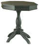 Iliana Transitional Octagon Accent Table, Antique Teal