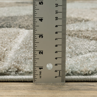 Canton Geometric Grey/Brown Indoor Area Rug, 7'10"x10'10"