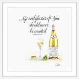 "White Wine" Framed Painting Print, 24"x24"