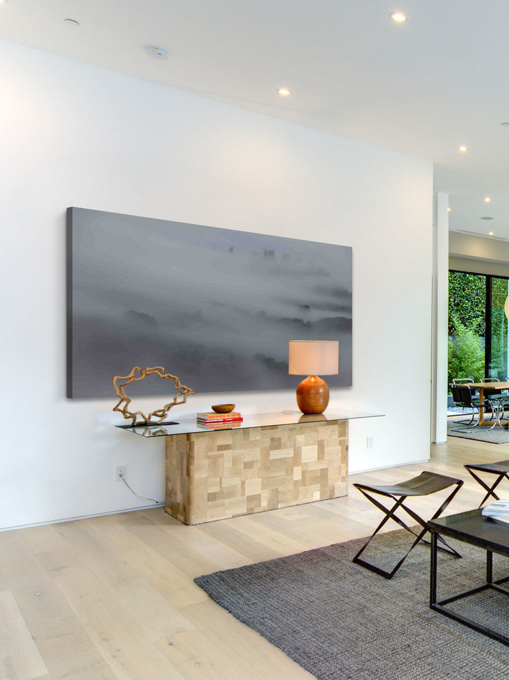 "Peeking Through the Mist" Painting Print on Canvas