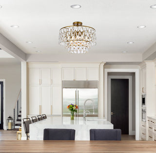 Murphy 18" Flush Mount, Brass