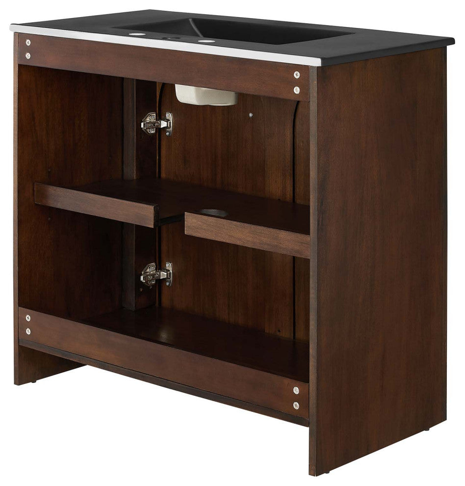 Appia 36" Bathroom Vanity - Walnut Black