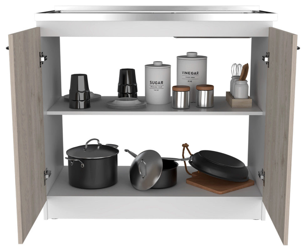 Utility Sink Vernal, Kitchen, Smoky Oak / Light Gray