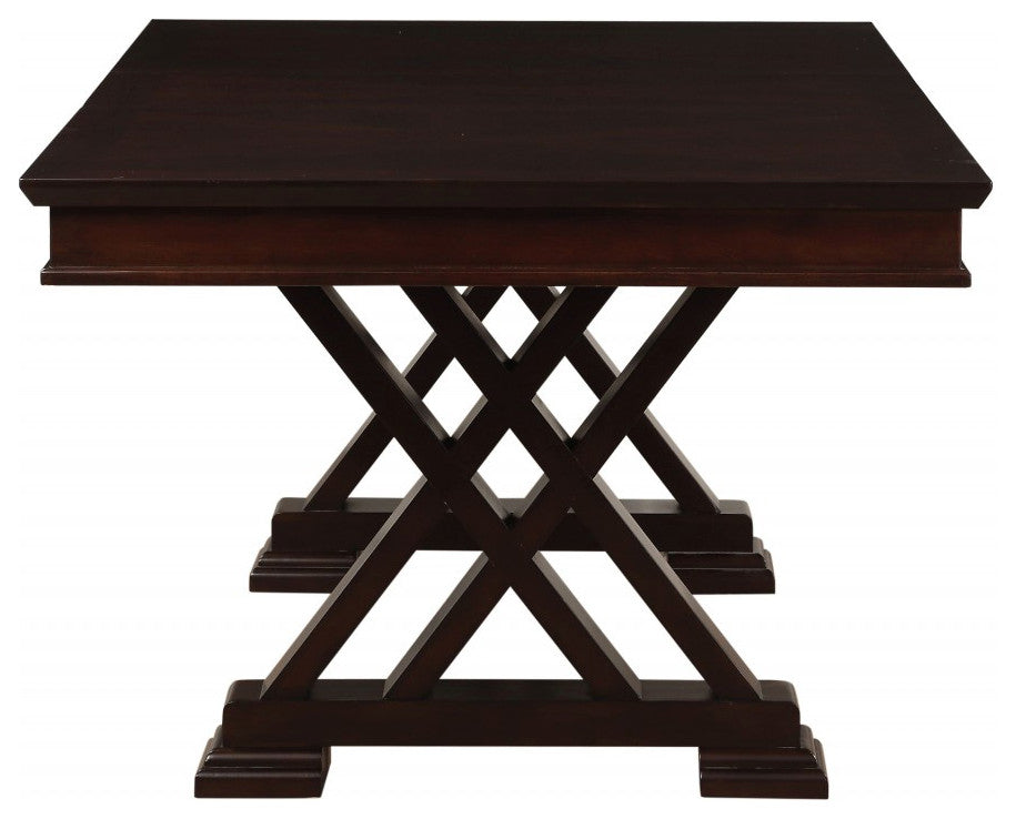 6078" X 42" X 30" Espresso Poplar Dining Table