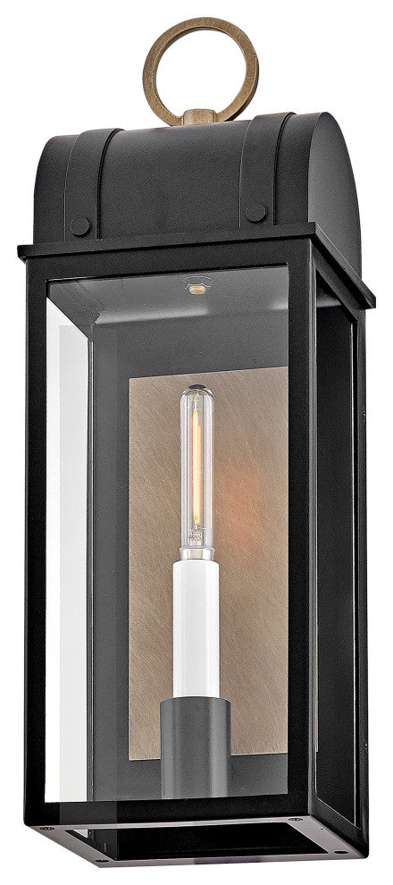 Hinkley Campbell Medium Wall Mount Lantern, Black