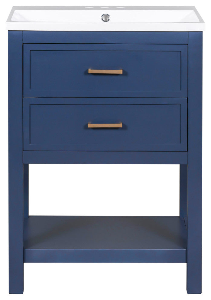Gewnee Modern Bathroom Storage Cabinet with 2 Drawers