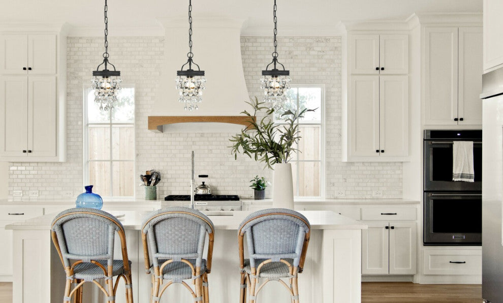 CRYSTORAMA Calypso 1 Light Matte Black Mini Chandelier