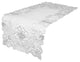 Garden Trellis Embroidered Cutwork Table Runner, White, 15"x34"