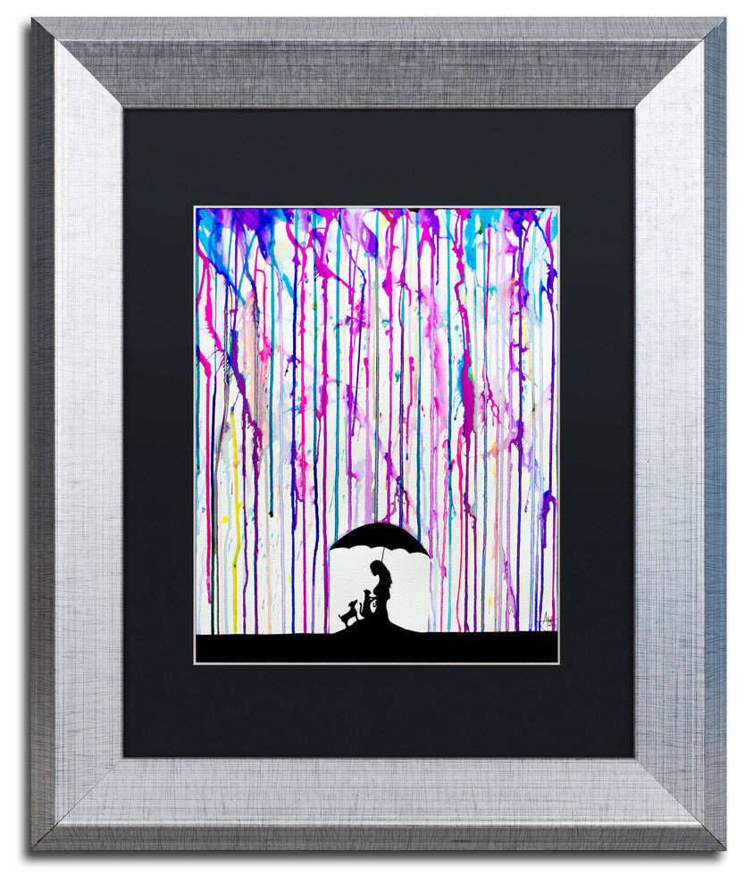 Marc Allante ''Cradle'' Art, Silver Frame, Black Mat, 14x11