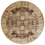 Anastasia Rug, Coffee/Gold, 5'3"x5'3" Round
