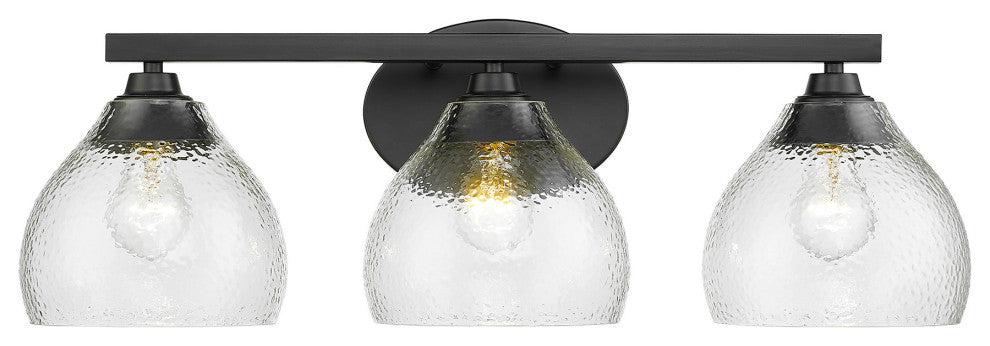 Golden Lighting 1094-BA3 Ariella 3 Light 8"W Vanity Light - Matte Black