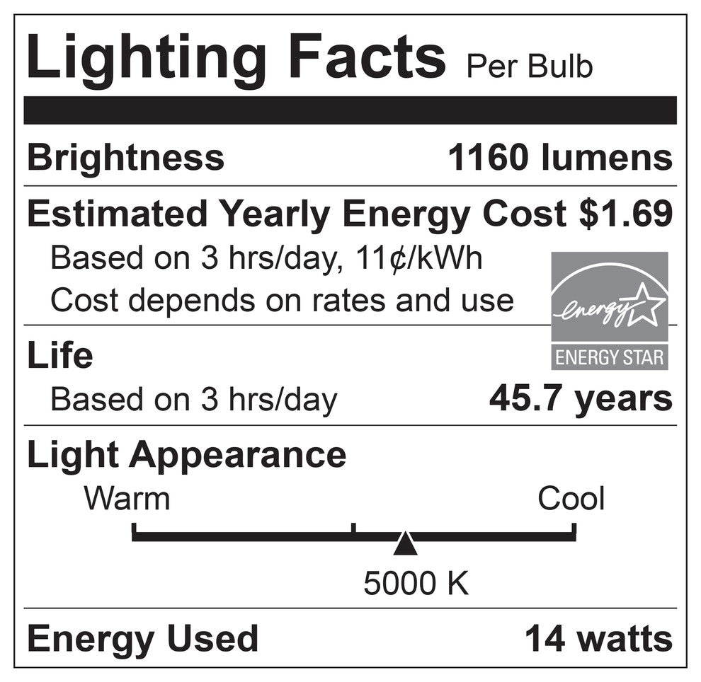 Sunlite LED 5" Round Retrofit Recessed Downlight, Medium Base 14W 5000K