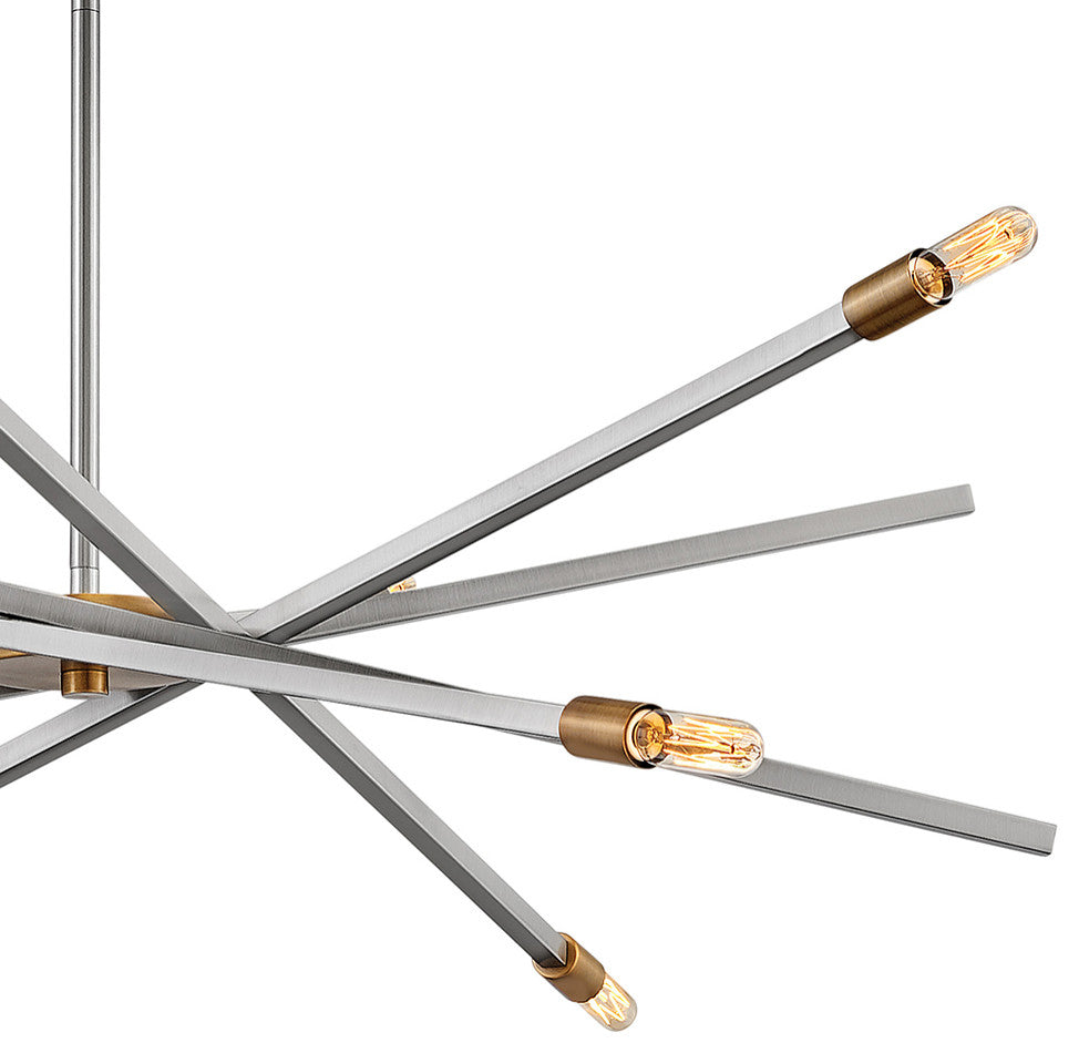 Hinkley Archer Large Adjustable Single Tier, Brushed Nickel