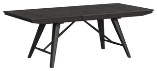 Bayside 40" Wide Solid Ash Trestle Dining Table, Black