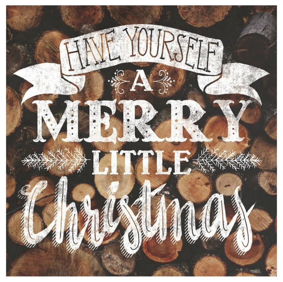 "Merry Little Christmas" Digital Paper Print by Laura Marshall, 20"x20"