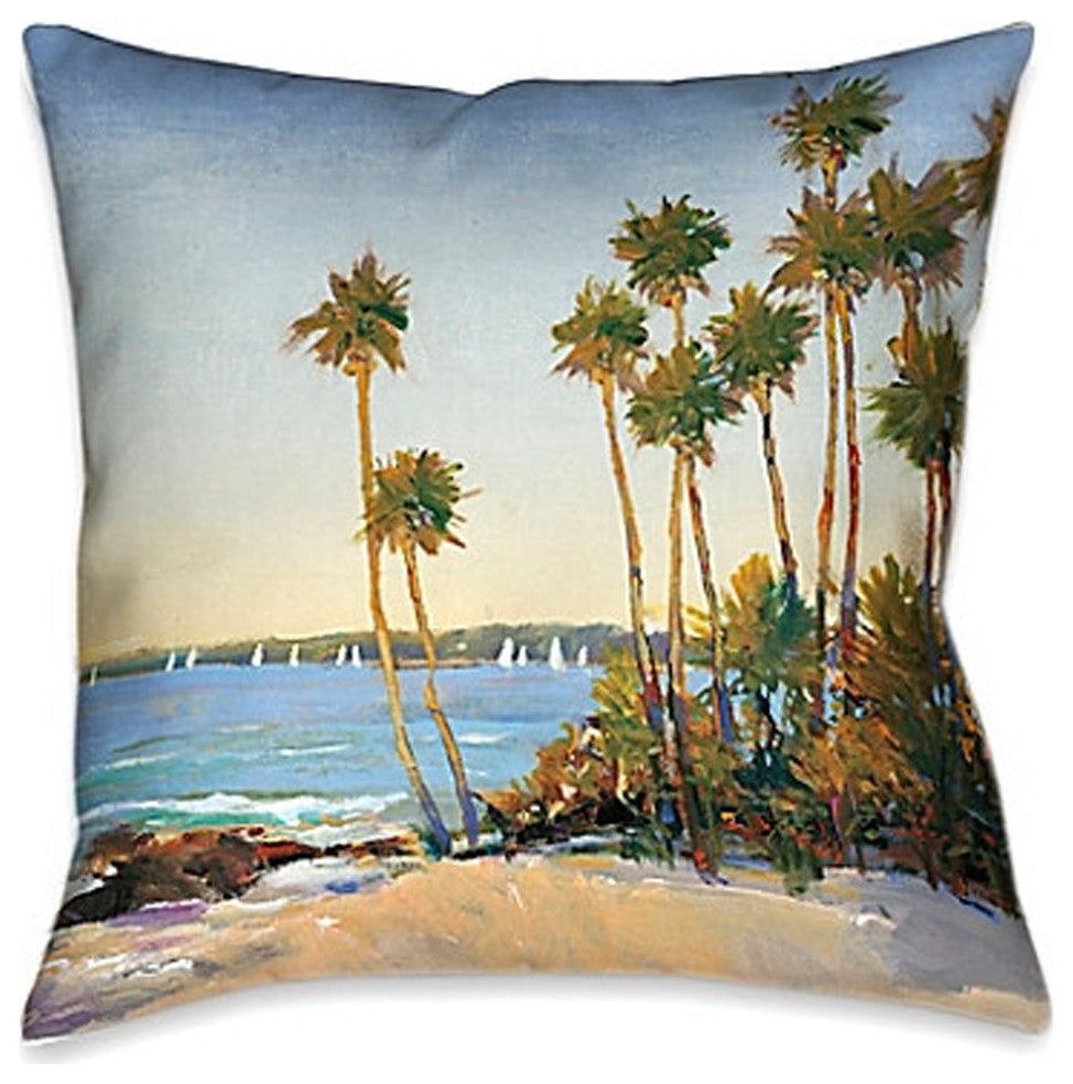 Laural Home Distant Shore 18" X 18" Indoor Decorative Pillow