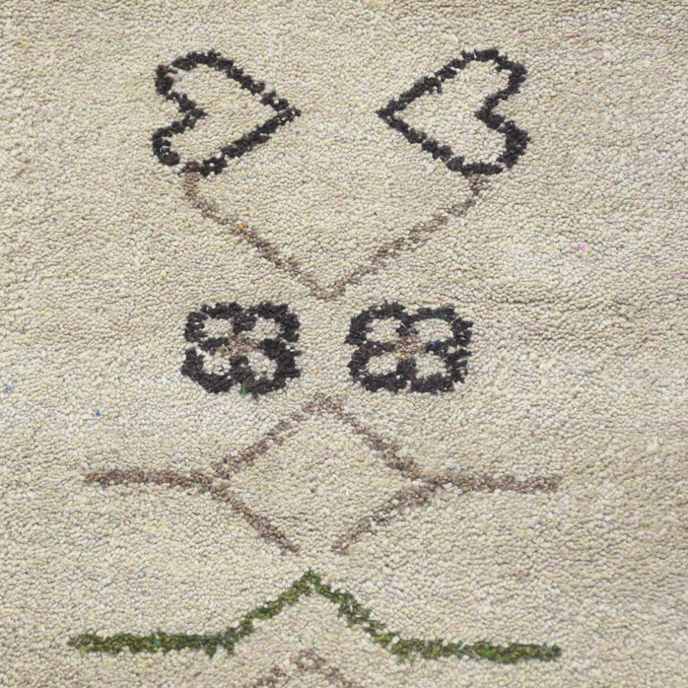HAND KNOTTED LOOM SILK ECO-FRIENDLY AREA RUGS -10'x10',Square,Cream,Contemporary