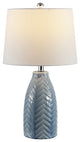 Safavieh Naji Glass Table Lamp Blue, Grey