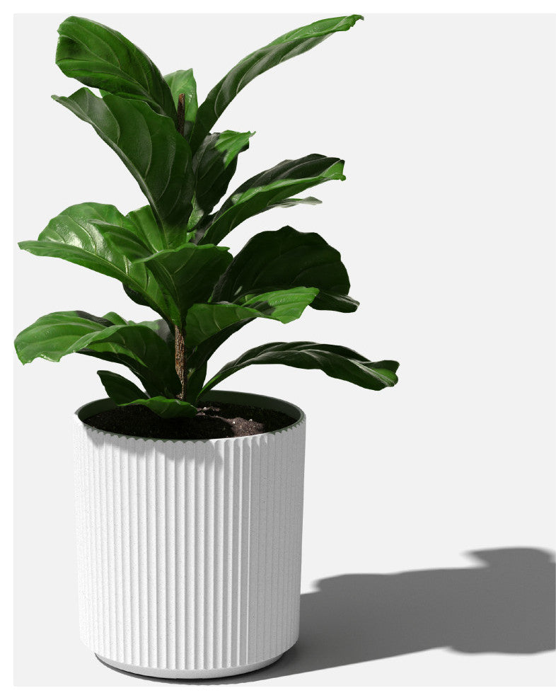 Veradek Demi Series Planter, White, 20", 1 Pack