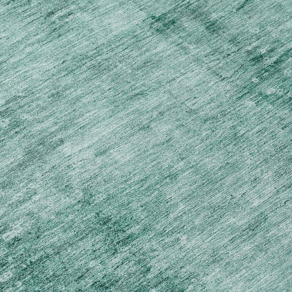 Machine Washable Indoor/Outdoor Chantille ACN1884 Teal 8' x 8' Round Rug