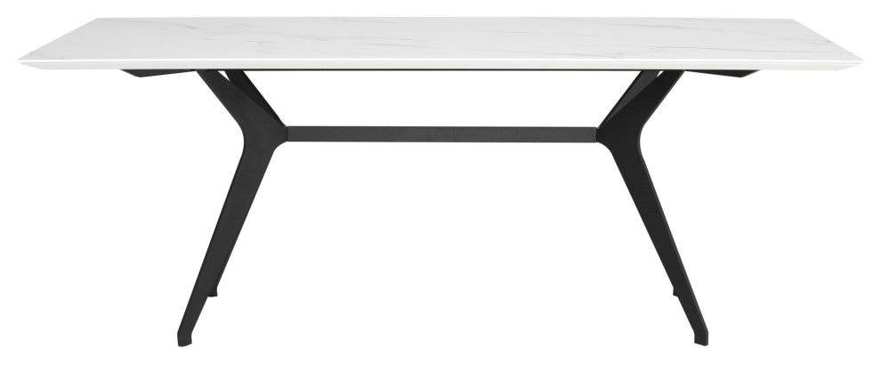 Daniele White Ceramic Dining Table, HGNE272