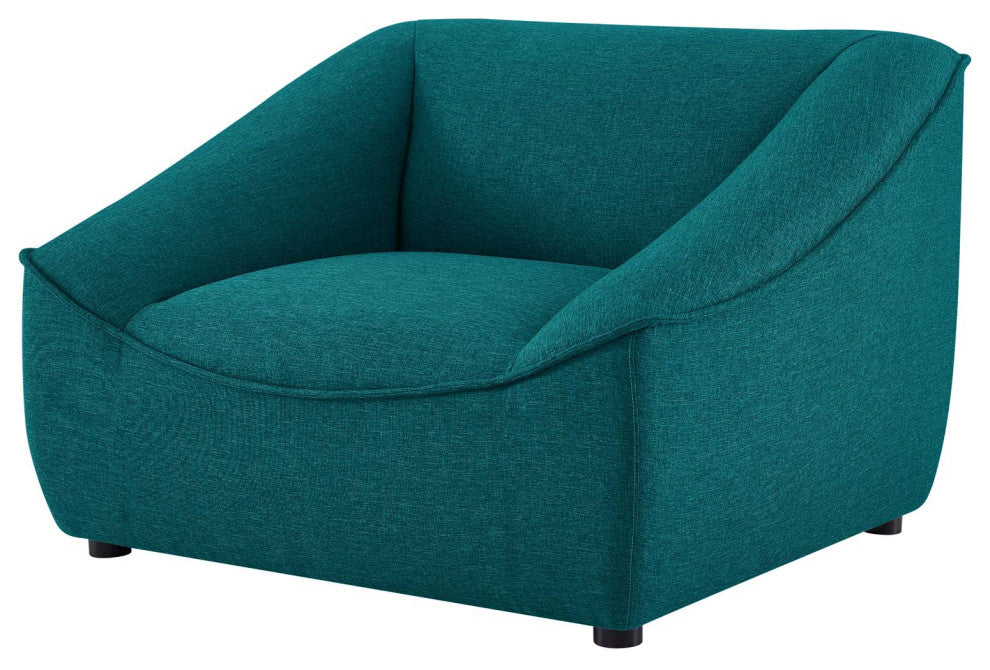 Armchair Accent Chair, Fabric, Teal Blue, Modern, Living Lounge Hospitality