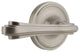 Classic Rose With Fleur Lever, Satin Nickel, Passage, Left-Handed