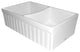 Quatro Alcove Reversible Double Bowl Fireclay Sink, White