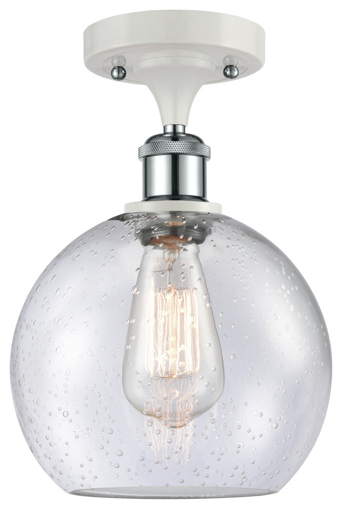 Innovations Lighting 516-1C-WPC-G124-8-LED 1 Light 8" Semi-Flush Mount