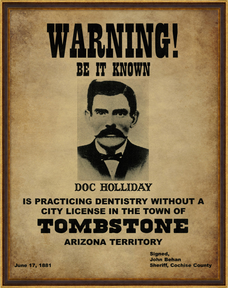Doc Holliday, Giclee Reproduction Artwork