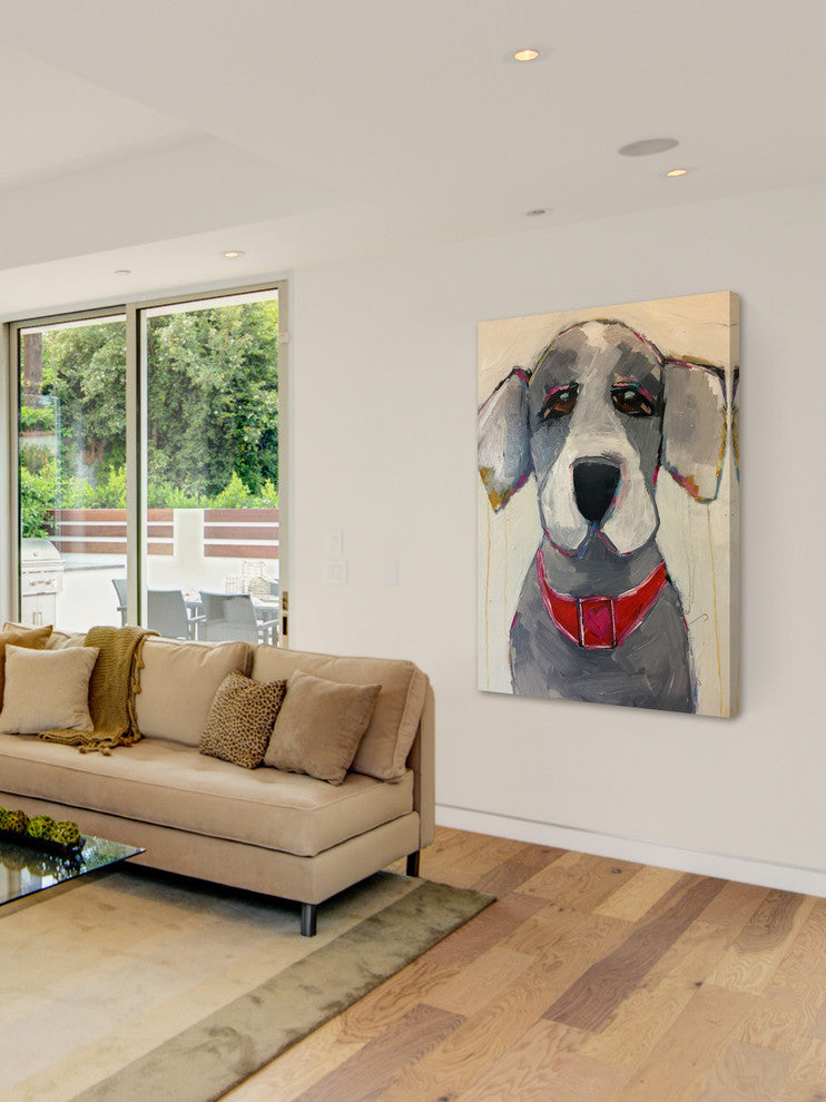 "Devoted Friend" Painting Print on Wrapped Canvas, 12"x18"
