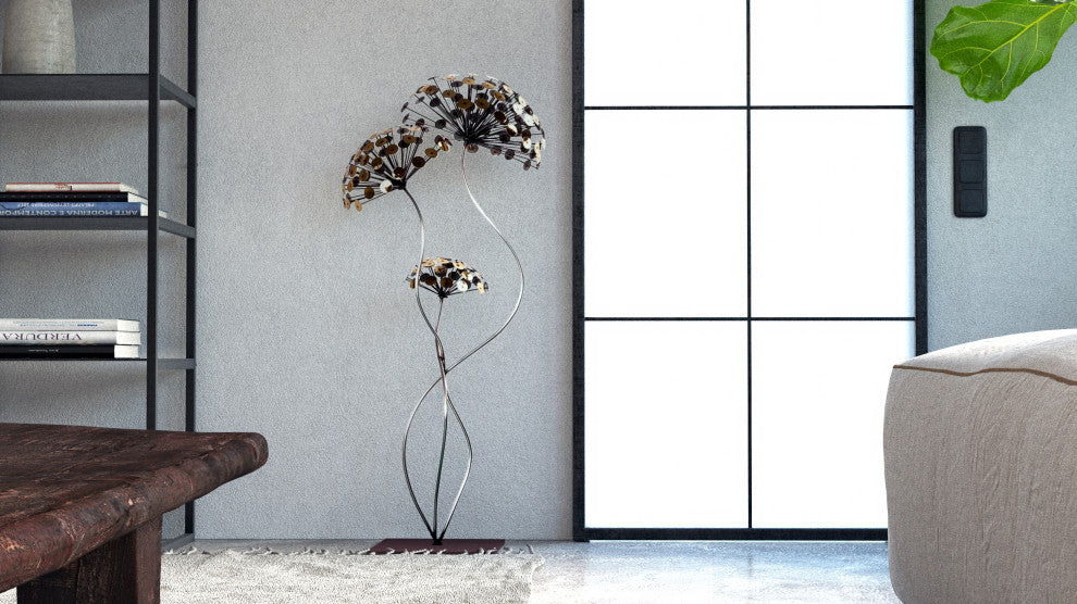 Dandelion's Dance Metal Sculpture Original Artwork