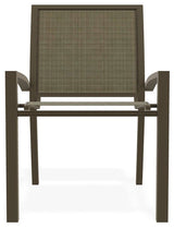 Kendall Sling Stackable Outdoor Dining Chair, Elevation Stone/Beachwood