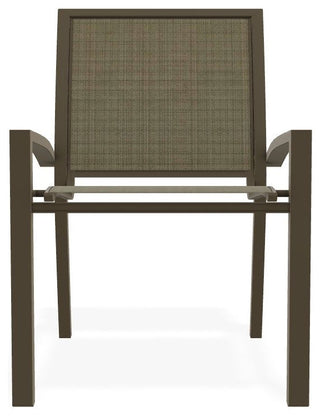Kendall Sling Stackable Outdoor Dining Chair, Elevation Stone/Beachwood