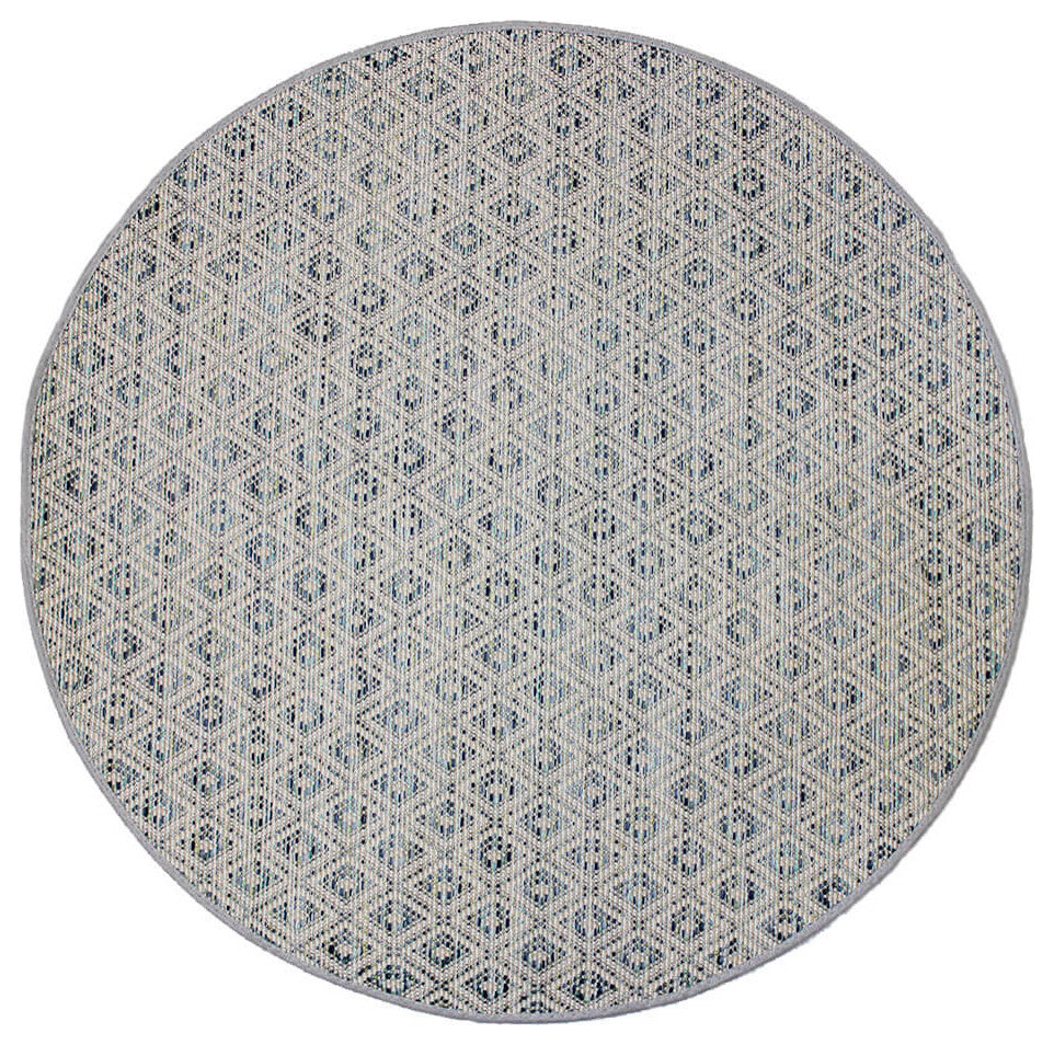 Nevis Area Rug, Indoor/Outdoor, Carpet, Runner, Mat, Tidal Lagoon Round 8'