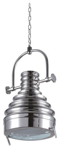 Elegant Lighting Industrial Pendant Lamp, Brushed Nickel