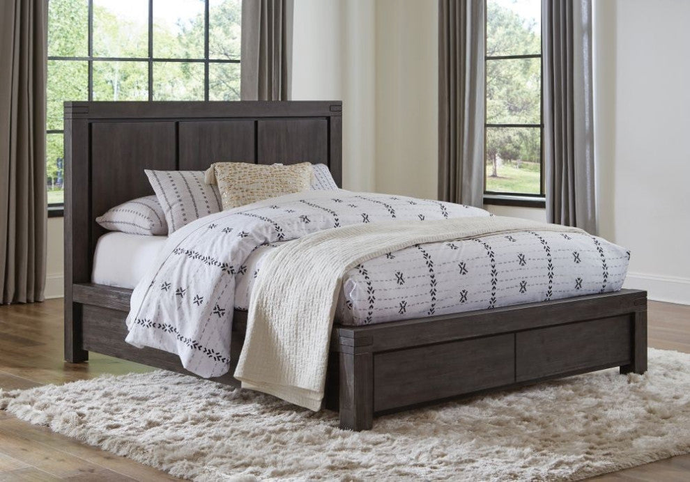 Modus Meadow 5 Piece Cal King Storage Bedroom Set With 2 Nightstand, Graphite
