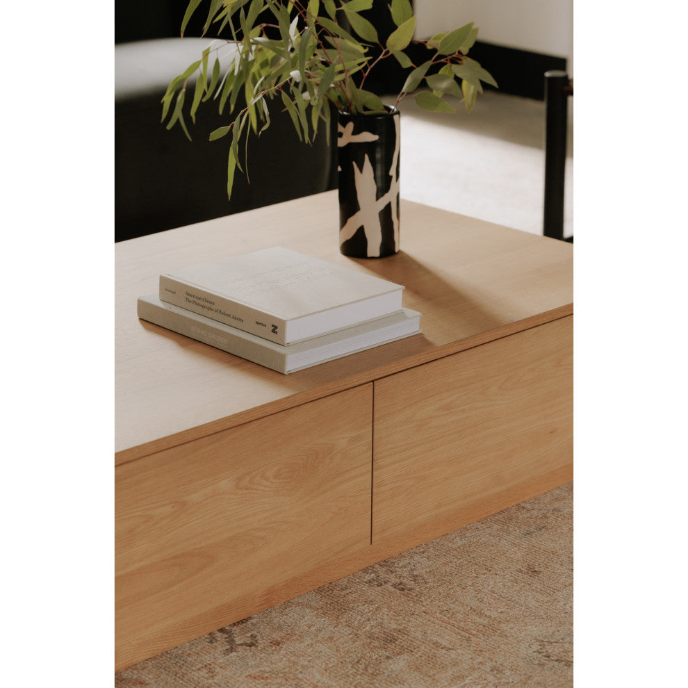 Round Off Natural Oak Coffee Table