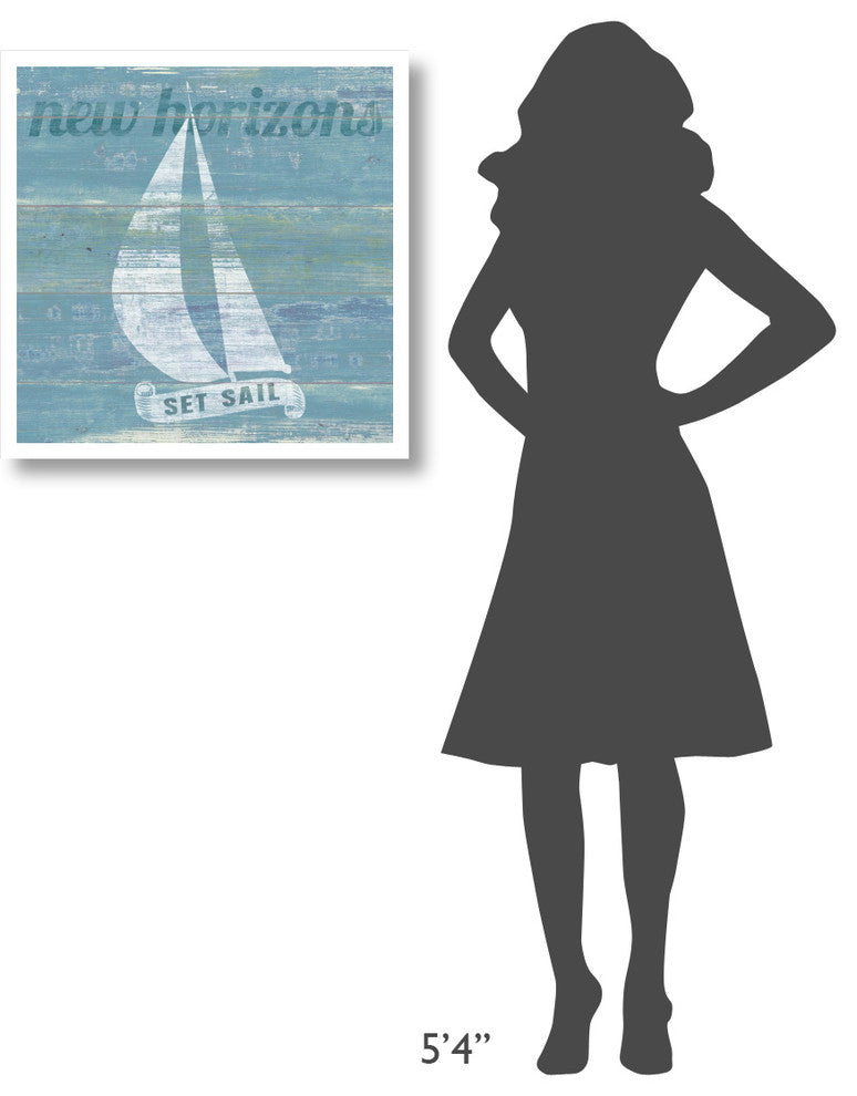 "Drift Sailboat" Digital Paper Print by Sue Schlabach, 26"x26"