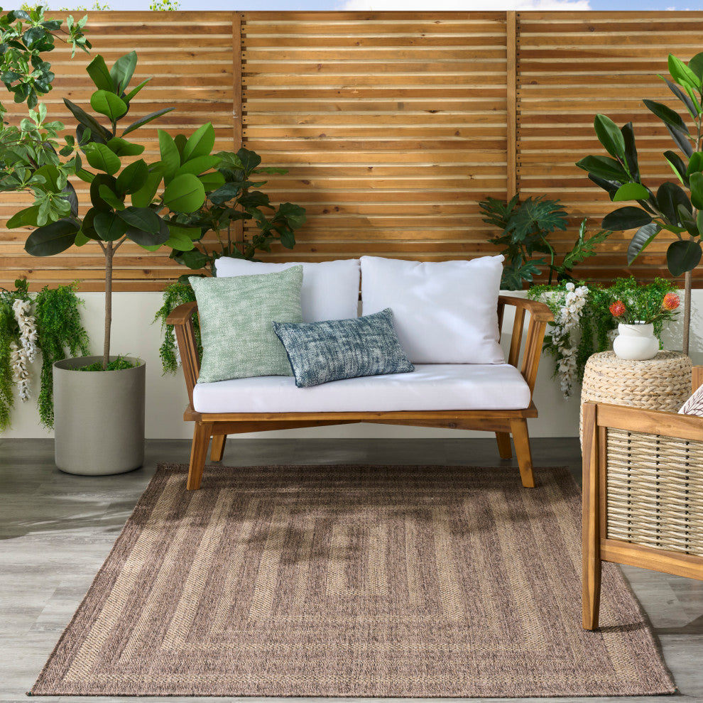 Nourison Tulum 6' x 9' Brown Outdoor Rug
