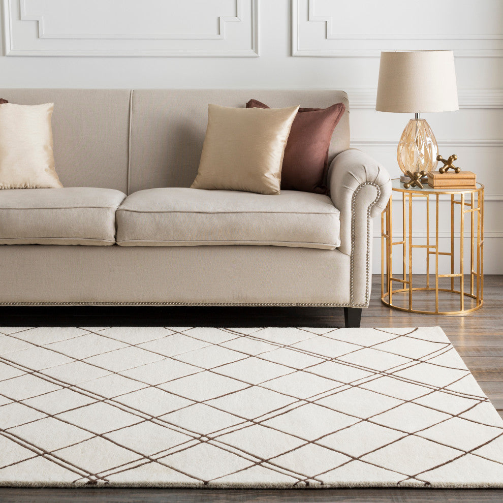 Surya Studio SR-124 3'3"x5'3" Rug, Khaki/Dark Brown