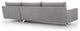 Metro Anderson Chaise Sectional, Chrome Legs, Dark Gray, Right Arm Facing