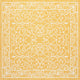 Charleston Filigree Textured Weave Indoor/Outdoor, Yellow/Cream, 5' Square