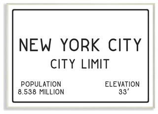NYC City Limit, 10"x15", Wall Plaque Art