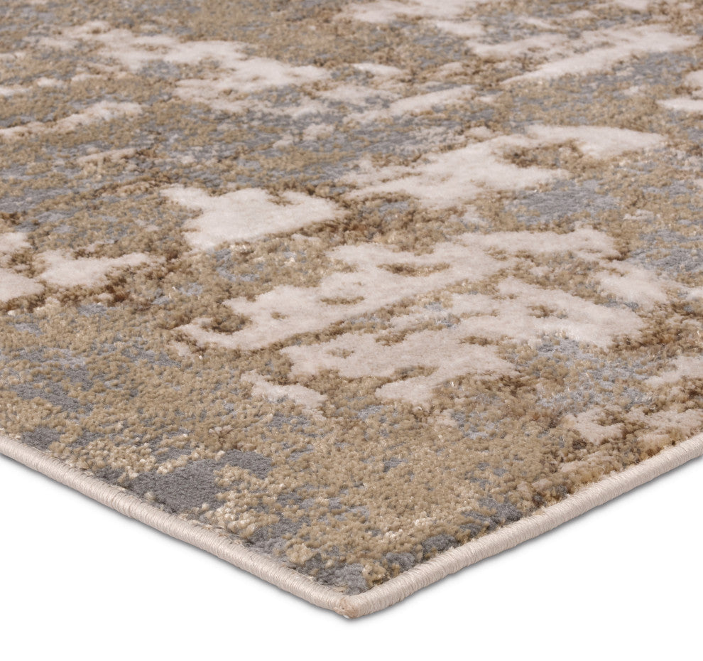 Raistlin Abstract Gold/ Gray Area Rug 7'10"X10'6"