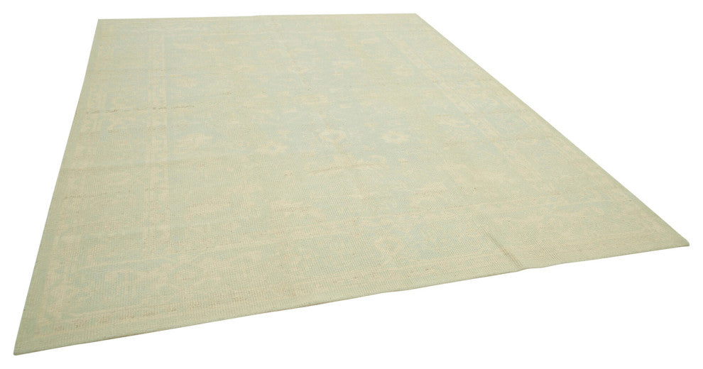 Rug N Carpet - Handmade Oriental 7' 11" x 9' 11" One-of-a-Kind Beige Oushak Rug