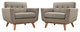 Modern Granite Engage Armchair Wood Set of 2
