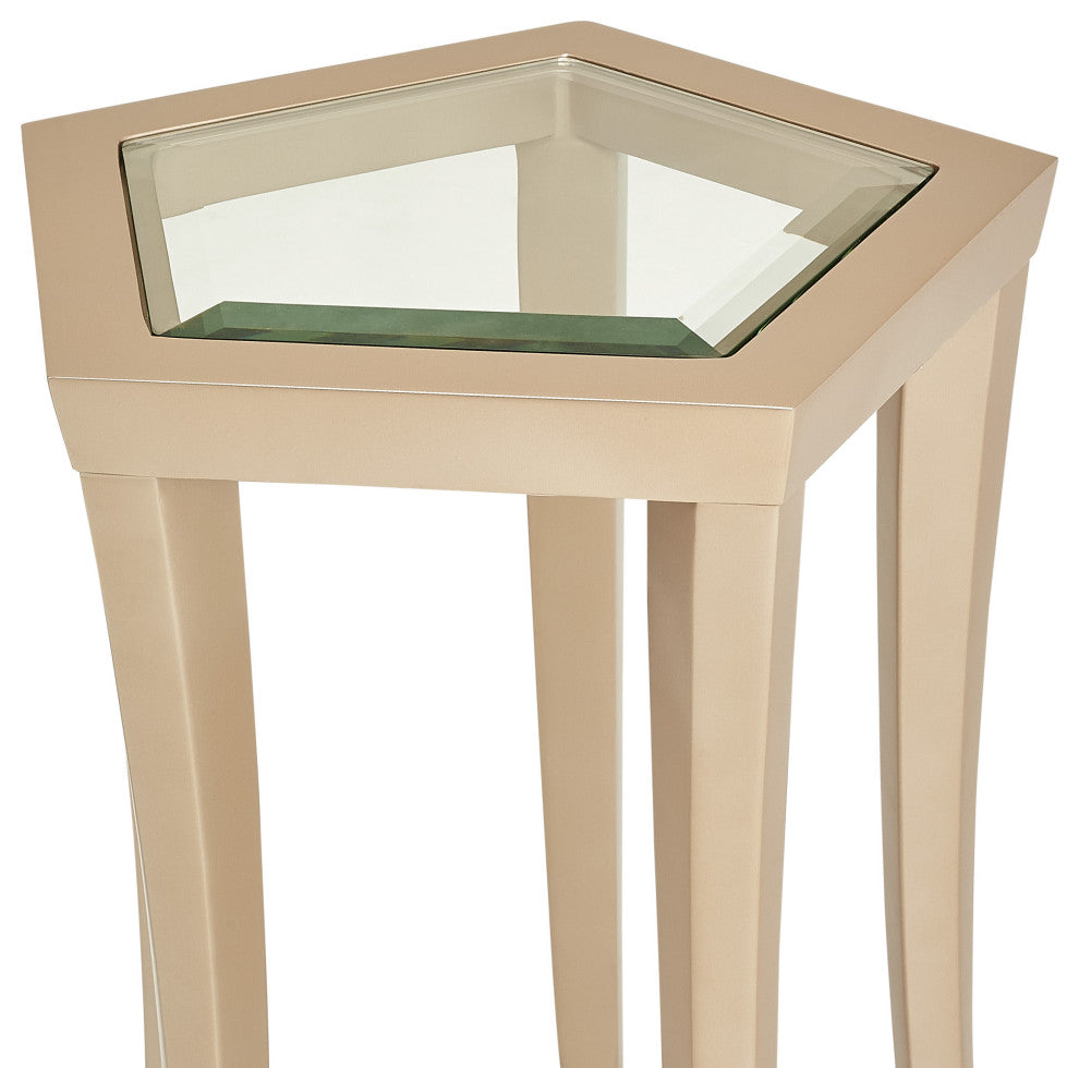 La Rachelle Chairside Table - Medium Champagne